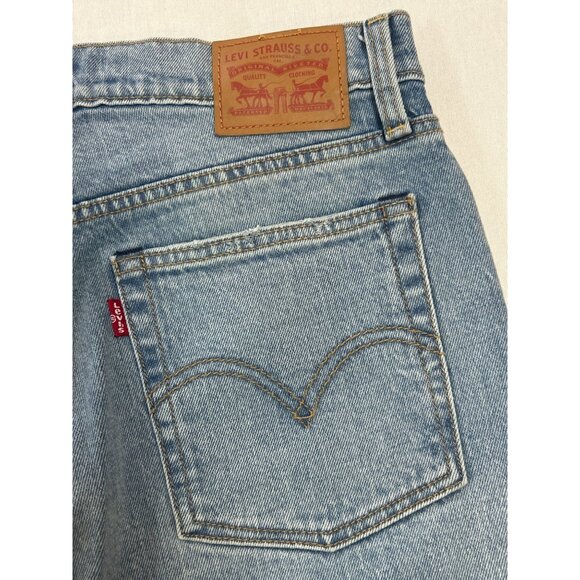 Levis High Rise Button-Fly Jeans Womens 28 Light Wash Raw Hem - Picture 12 of 12